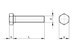 Hexagon bolts and screws
