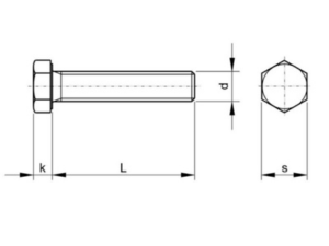 Hexagon bolts and screws
